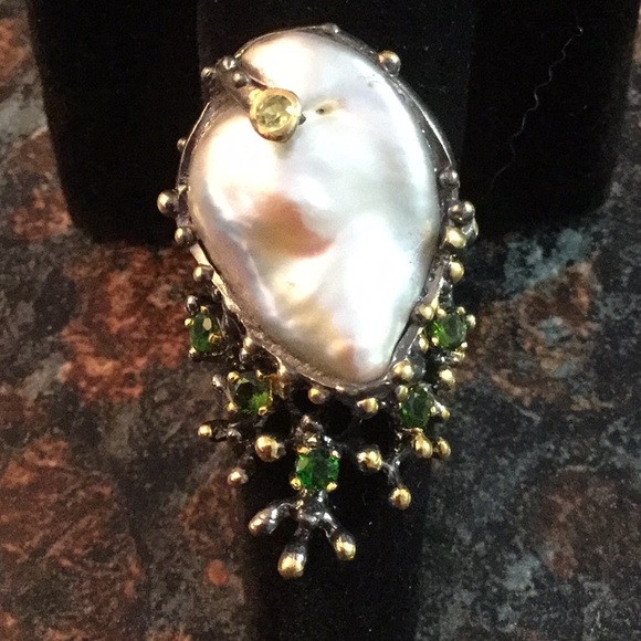Atlana Gem & Mineral Show Jewelry - Jaw-Dropping one of a kind Baroque Pearl Ring